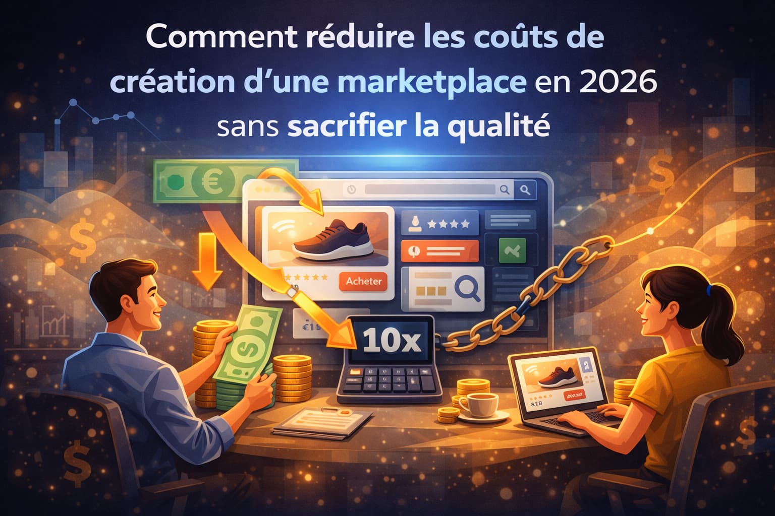 Image de couverture de l'article : Wie Sie die Kosten für die Erstellung eines Marktplatzes im Jahr 2026 senken, ohne Qualität zu opfern