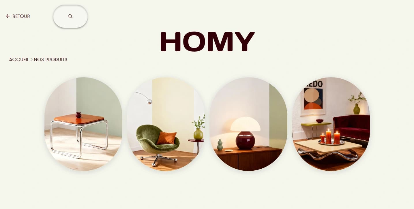 Furniture Template - Product page