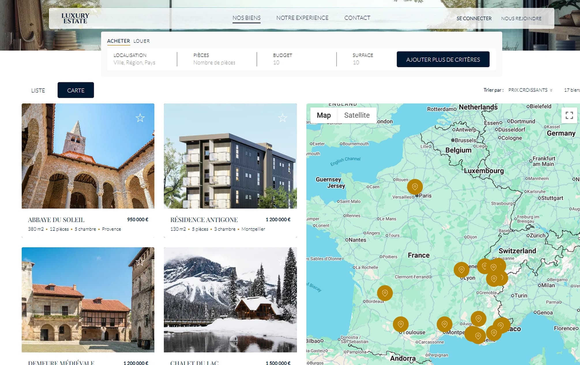Real Estate Template - Map page
