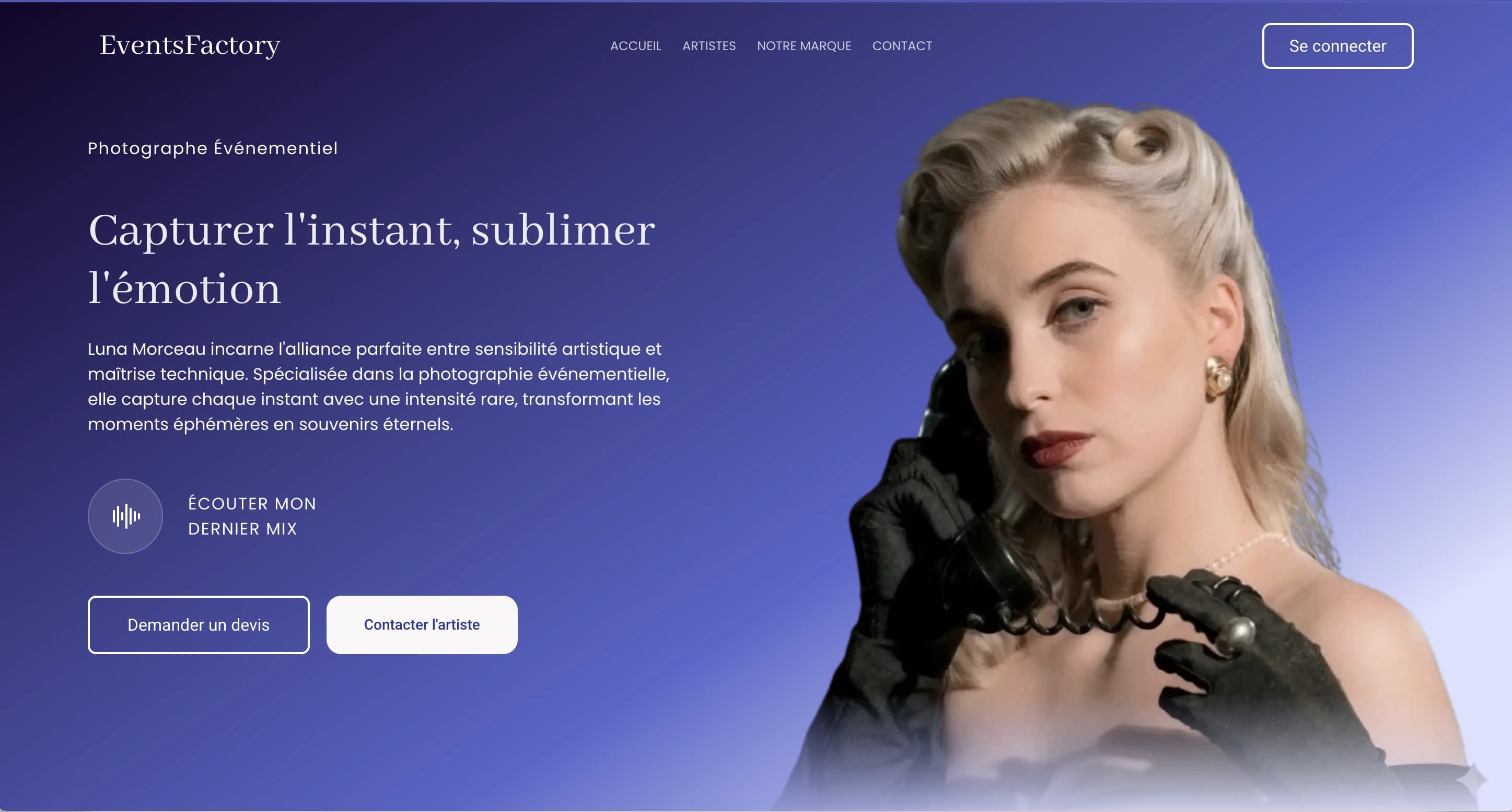 Event Template - Detail page