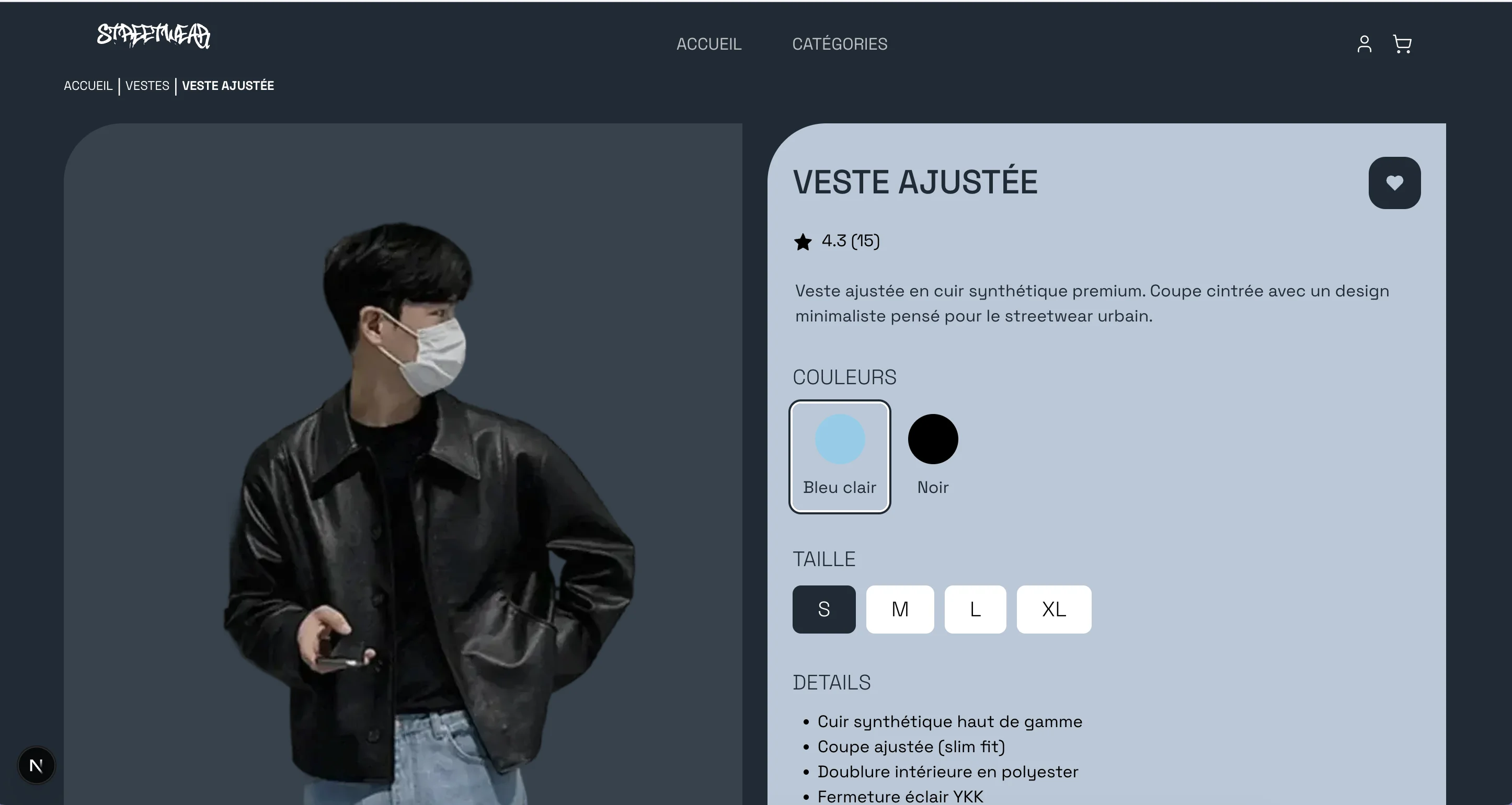 Streetwear Fashion Template - Detail page